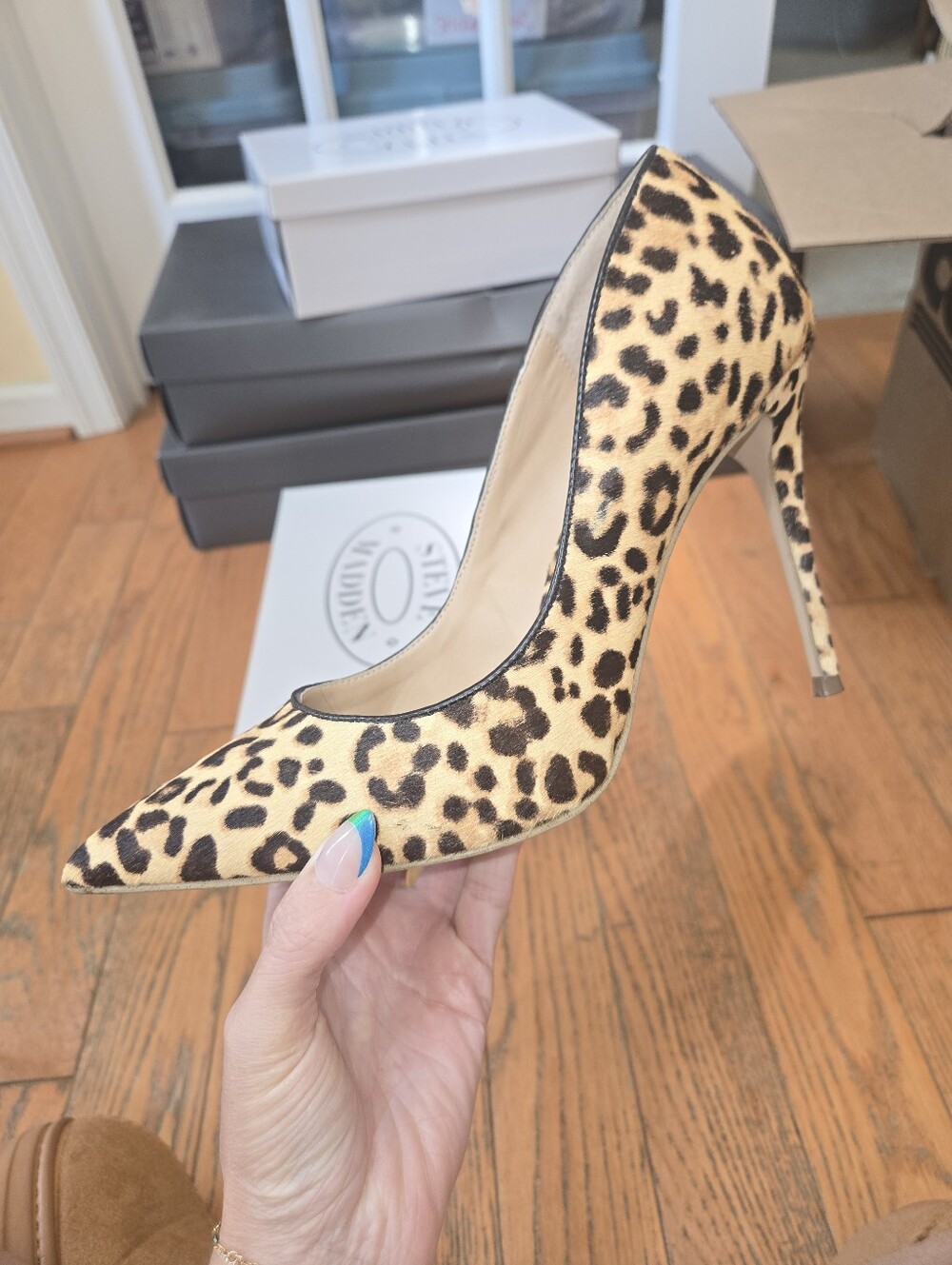 Steve Madden Leopard Print Pointed-Toe Stiletto Pump - Picture 2 of 5